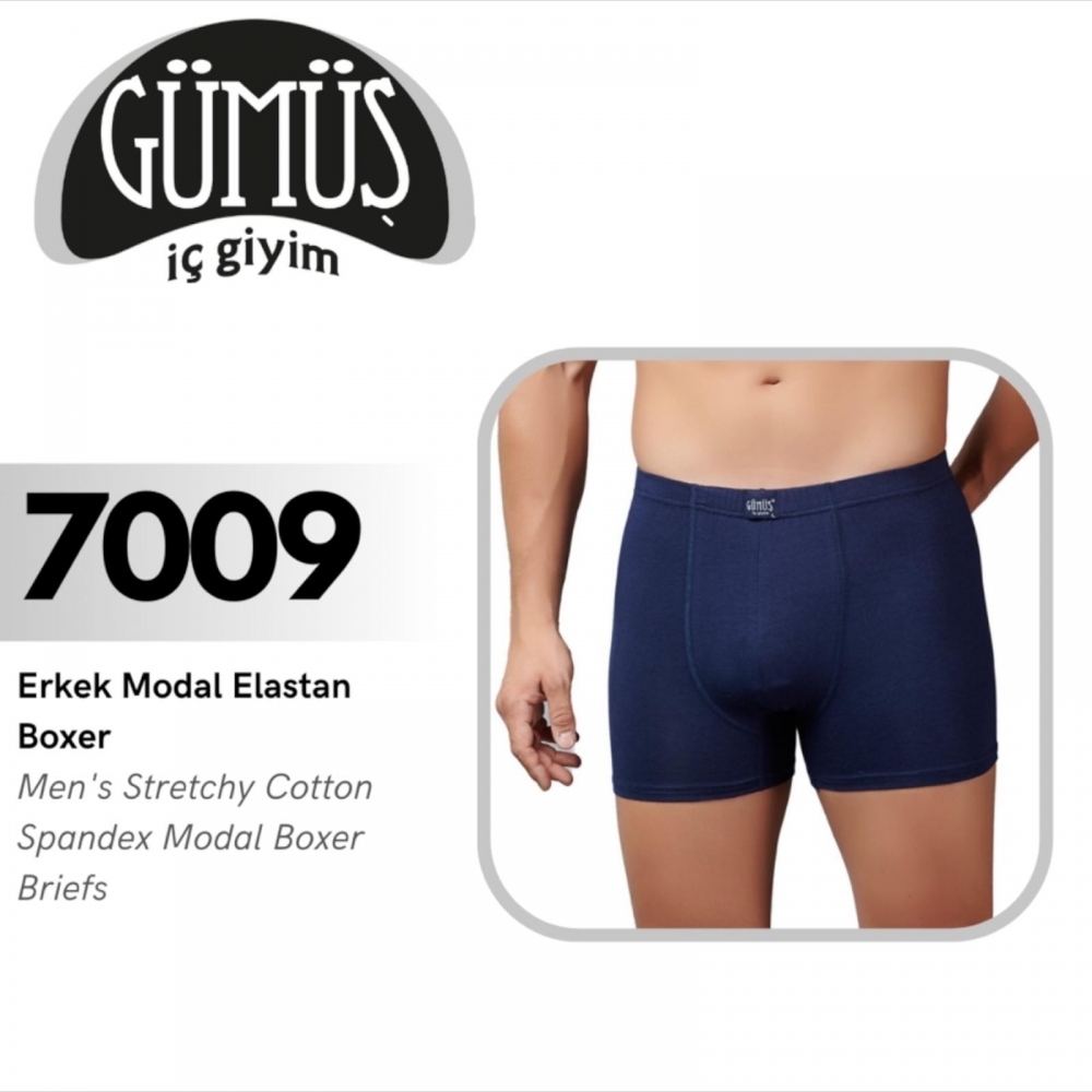 GÜMÜŞ 7009 2XL ERKEK MODAL  ELASTAN BOXER