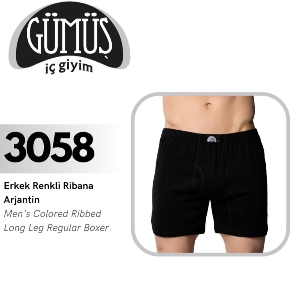 GÜMÜŞ 3058 3XL ERKEK RENKLİ RİBANA ARJANTİN PAÇALI