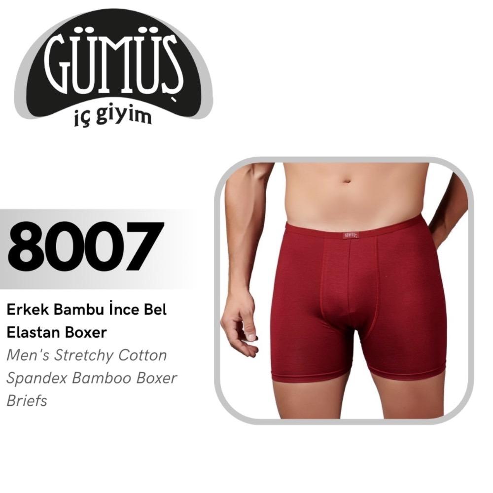 GÜMÜŞ 8007 L ERKEK BAMBU İNCE BEL ELASTAN BOXER