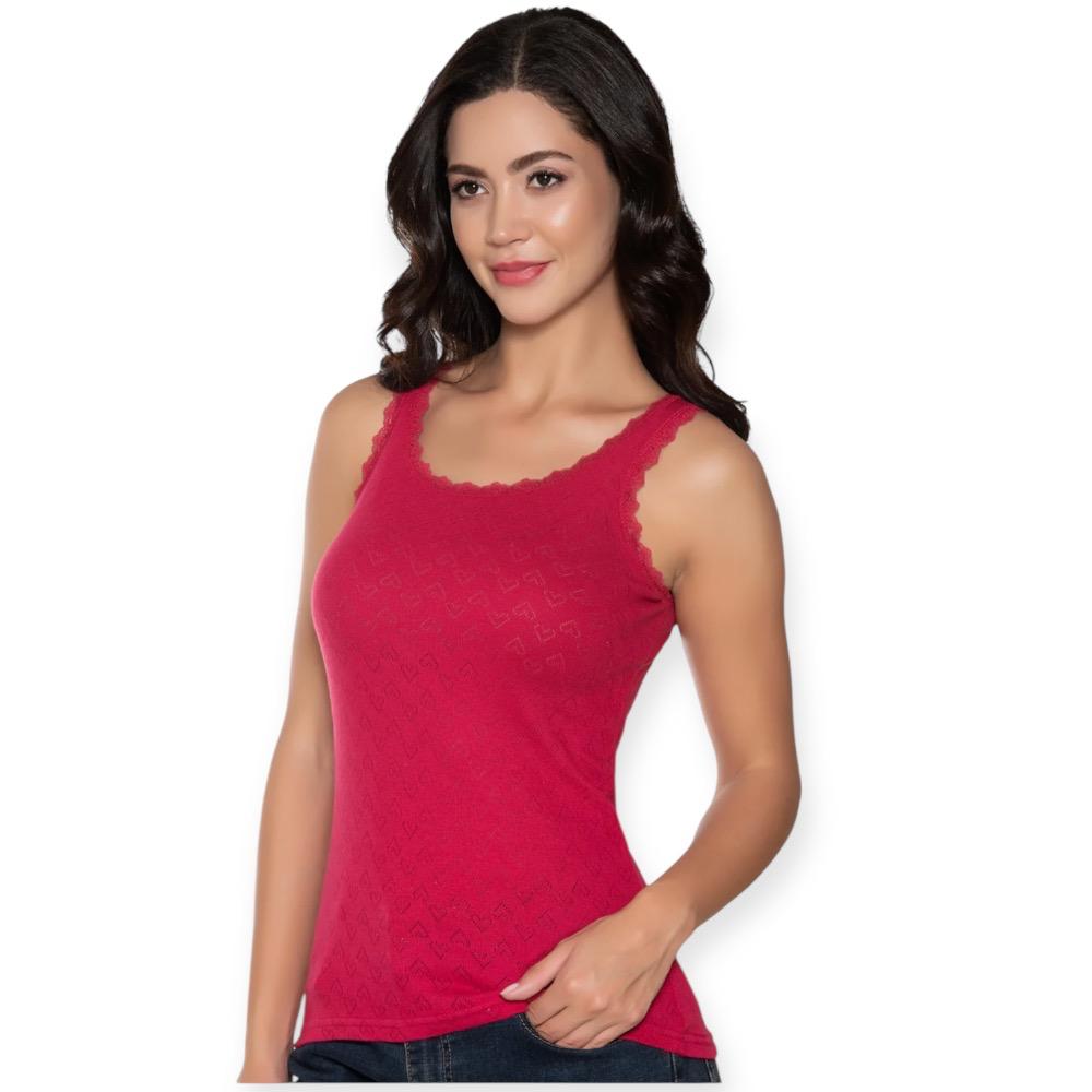 GÜMÜŞ 3081 L KADIN JAKARLI GENİŞ ASKI ATLET