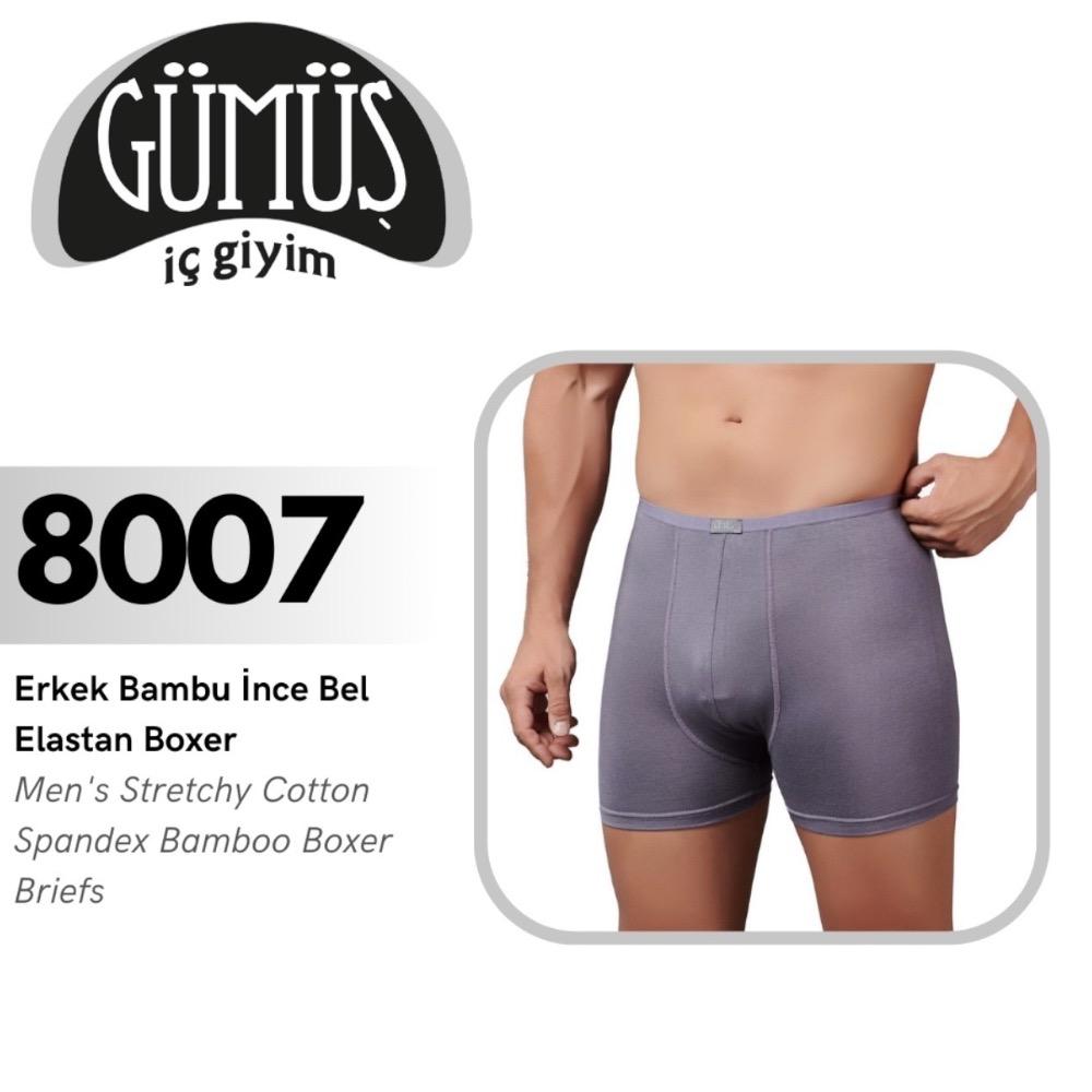 GÜMÜŞ 8007 XL ERKEK BAMBU İNCE BEL ELASTAN BOXER