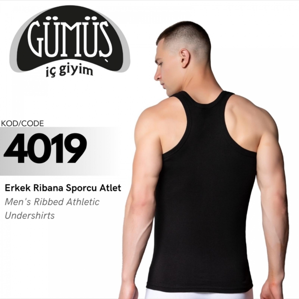 GÜMÜŞ 4019 XL ERKEK RİBANA SPORCU ATLET