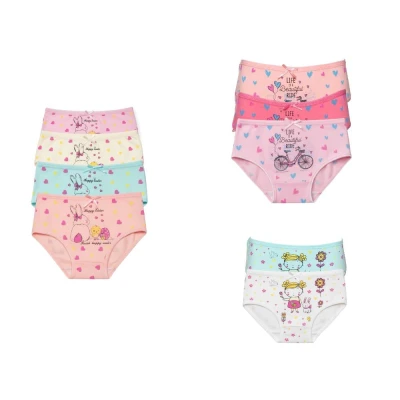 SEDEF 1083 KIZ ÇOCUK BASKILI LİKRALI KÜLOT 3 NUMARA